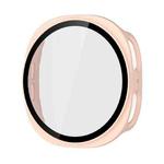 For Samsung Galaxy Watch8 40mm ENKAY Hat-Prince Full Coverage Tempered Glass Film Integrated PC Watch Case(Sand Pink)