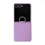 For Samsung Galaxy Z Flip7 5G Electricplating Ring Buckle Folding Phone Case(Pink)