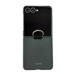 For Samsung Galaxy Z Flip7 5G Electricplating Ring Buckle Folding Phone Case(Green)