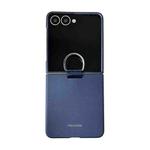 For Samsung Galaxy Z Flip7 5G Electricplating Ring Buckle Folding Phone Case(Blue)