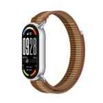 For Xiaomi Smart Band 10 / 9 / 8 Integrated Nylon Loop Hook And Loop Fastener Watch Band(Brown)