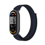 For Xiaomi Smart Band 10 / 9 / 8 Integrated Nylon Loop Hook And Loop Fastener Watch Band(Dark Blue)