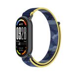 For Xiaomi Smart Band 10 / 9 / 8 Integrated Nylon Loop Hook And Loop Fastener Watch Band(Quiet Blue)