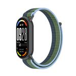 For Xiaomi Smart Band 10 / 9 / 8 Integrated Nylon Loop Hook And Loop Fastener Watch Band(Deep Blue)