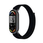 For Xiaomi Smart Band 10 / 9 / 8 Integrated Nylon Loop Hook And Loop Fastener Watch Band(Deep Black)