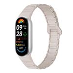 For Xiaomi Smart Band 10 / 9 / 8 Tri-beads Magnetic Silicone Watch Band(Starlight)