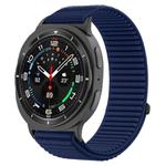 For Samsung Galaxy Watch 8 40mm / 44mm Woven Nylon Hook And Loop Fastener Watch Band(Azure)