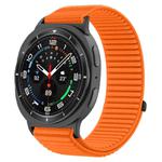 For Samsung Galaxy Watch 8 40mm / 44mm Woven Nylon Hook And Loop Fastener Watch Band(Orange)