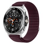 For Samsung Galaxy Watch 8 40mm / 44mm Woven Nylon Hook And Loop Fastener Watch Band(Plum)