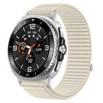 For Samsung Galaxy Watch 8 40mm / 44mm Woven Nylon Hook And Loop Fastener Watch Band(Starlight)