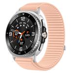 For Samsung Galaxy Watch 8 40mm / 44mm Woven Nylon Hook And Loop Fastener Watch Band(Milkshake Pink)