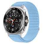 For Samsung Galaxy Watch 8 40mm / 44mm Woven Nylon Hook And Loop Fastener Watch Band(Island Blue)