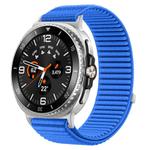 For Samsung Galaxy Watch 8 40mm / 44mm Woven Nylon Hook And Loop Fastener Watch Band(Klein Blue)