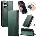 For iPhone 16 Elastic Wristband Magnetic Suction Leather Phone Case(Green)