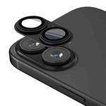 For iPhone 16  Kalebol Precise Alignment Stepped Eagle Eye Metal Lens Film(Black)