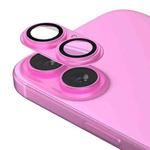 For iPhone 16  Kalebol Precise Alignment Stepped Eagle Eye Metal Lens Film(Pink)
