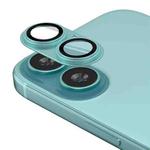 For iPhone 16  Kalebol Precise Alignment Stepped Eagle Eye Metal Lens Film(Dark Cyan)