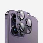 For iPhone 14 Pro Max Kalebol Precise Alignment Stepped Eagle Eye Metal Lens Film(Dark Purple)