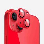 For iPhone 14 Kalebol Precise Alignment Stepped Eagle Eye Metal Lens Film(Red)