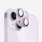For iPhone 14 Kalebol Precise Alignment Stepped Eagle Eye Metal Lens Film(Purple)