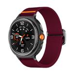 For Samsung Galaxy Watch 8 40mm / 44mm Bull Bead Buckle Elastic Nylon Watch Band(Wine Red)