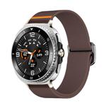 For Samsung Galaxy Watch 8 40mm / 44mm Bull Bead Buckle Elastic Nylon Watch Band(Smokey Purple)