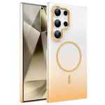 For Samsung Galaxy S24 Ultra 5G Gold Diamond Glitter Gradient MagSafe Shockproof Phone Case(Gold)