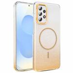 For Samsung Galaxy A52 5G Gold Diamond Glitter Gradient MagSafe Shockproof Phone Case(Gold)