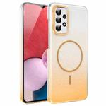 For Samsung Galaxy A13 4G Gold Diamond Glitter Gradient MagSafe Shockproof Phone Case(Gold)
