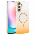For Samsung Galaxy A24 4G Gold Diamond Glitter Gradient MagSafe Shockproof Phone Case(Gold)