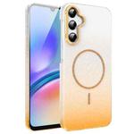 For Samsung Galaxy A05s Gold Diamond Glitter Gradient MagSafe Shockproof Phone Case(Gold)