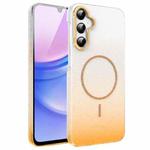 For Samsung Galaxy A15 4G / 5G Gold Diamond Glitter Gradient MagSafe Shockproof Phone Case(Gold)