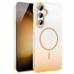 For Samsung Galaxy S23 FE 5G Gold Diamond Glitter Gradient MagSafe Shockproof Phone Case(Gold)