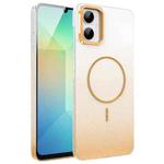 For Samsung Galaxy A06 4G Gold Diamond Glitter Gradient MagSafe Shockproof Phone Case(Gold)