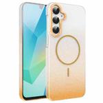 For Samsung Galaxy A16 5G Gold Diamond Glitter Gradient MagSafe Shockproof Phone Case(Gold)