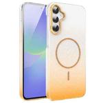 For Samsung Galaxy A36 5G Gold Diamond Glitter Gradient MagSafe Shockproof Phone Case(Gold)