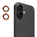 For iPhone 17 ENKAY 9H Rear Lens Aluminium Alloy Tempered Glass Film(Orange)
