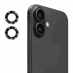 For iPhone 17 ENKAY 9H Rear Lens Aluminium Alloy Tempered Glass Film(Black)