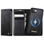 For iPhone 16e CaseMe C49 MagSafe RFID Blocking Detachable Wallet Leather Phone Case(Black)