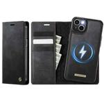 For iPhone 13 CaseMe C49 MagSafe RFID Blocking Detachable Wallet Leather Phone Case(Black)