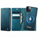 For iPhone 11 Pro Max CaseMe C49 MagSafe RFID Blocking Detachable Wallet Leather Phone Case(Green)