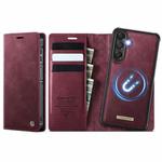 For Samsung Galaxy A13 / A04s CaseMe C49 Magnetic RFID Blocking Detachable Wallet Leather Phone Case(Red)