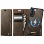 For Samsung Galaxy A52 / A52s CaseMe C49 Magnetic RFID Blocking Detachable Wallet Leather Phone Case(Coffee)