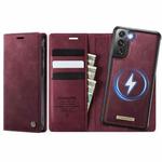 For Samsung Galaxy A55 / A35 5G CaseMe C49 Magnetic RFID Blocking Detachable Wallet Leather Phone Case(Red)