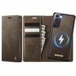 For Samsung Galaxy A55 / A35 5G CaseMe C49 Magnetic RFID Blocking Detachable Wallet Leather Phone Case(Coffee)
