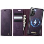 For Samsung Galaxy S21 5G CaseMe C49 Magnetic RFID Blocking Detachable Wallet Leather Phone Case(Purple)