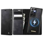 For Samsung Galaxy S21 Ultra 5G CaseMe C49 Magnetic RFID Blocking Detachable Wallet Leather Phone Case(Black)