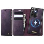 For Samsung Galaxy S21 Ultra 5G CaseMe C49 Magnetic RFID Blocking Detachable Wallet Leather Phone Case(Purple)