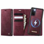For Samsung Galaxy S20 CaseMe C49 Magnetic RFID Blocking Detachable Wallet Leather Phone Case(Red)