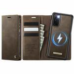 For Samsung Galaxy S20 CaseMe C49 Magnetic RFID Blocking Detachable Wallet Leather Phone Case(Coffee)